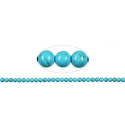 144600100520 Rang de collier boules, turquénite (Magnésite colorée), 06mm | Marco Schreier