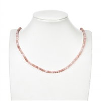 Strand of beads, Andean Opal (pink), matte, 04mm