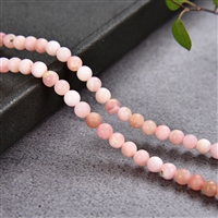 Strand of beads, Andean Opal (pink), matte, 04mm