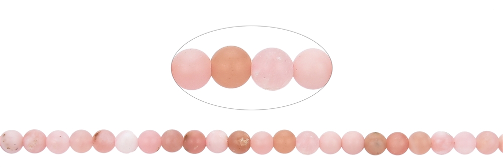 Filo di perle, opale andino (rosa), opaco, 04 mm