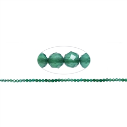 144700104820 String Beads, Agate (green), faceted, 03mm faceted (39cm) | Marco Schreier
