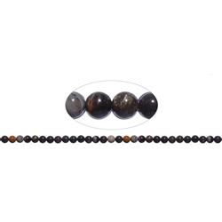 144740100522 Rang de colliers boules, Bois silicofié (noir), 06mm  | Marco Schreier