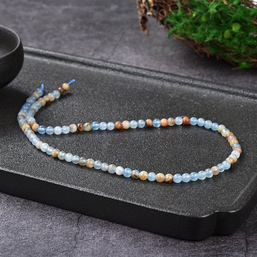 String Beads, Aragonite (blue), 04mm (39cm)