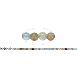 144780100321 String Beads, Aragonite (blue), 04mm (39cm) | wholesaler gems & healing stones