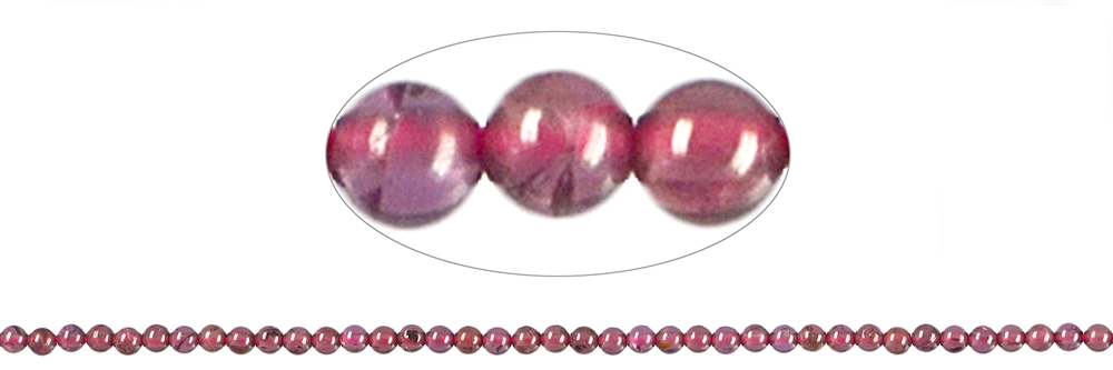 strand balls, garnet (Rhodolite) A+/A, 02,00mm