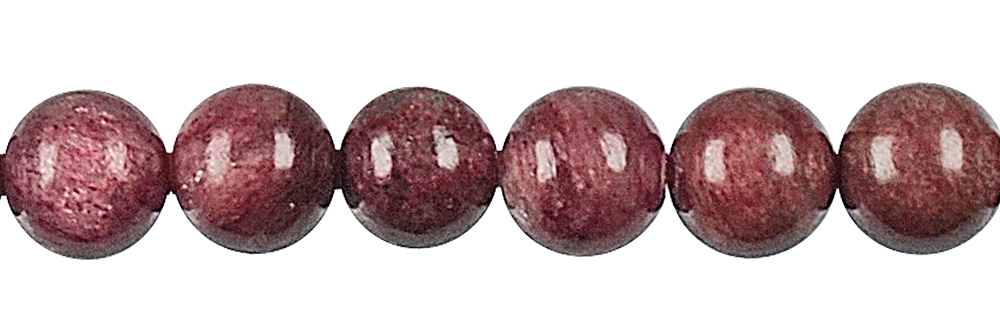 Strand of balls, piedmontite quartz, 12mm