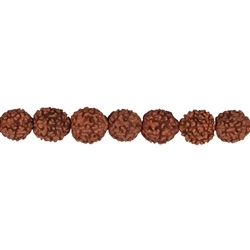 145250100900 Filo di perline, Rudraksha (rosso-marrone), 10 mm  | Marco Schreier