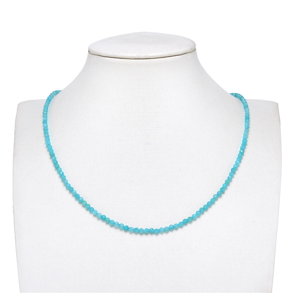 String Beads, Amazonite (Xing-Jiang), 03mm, faceted