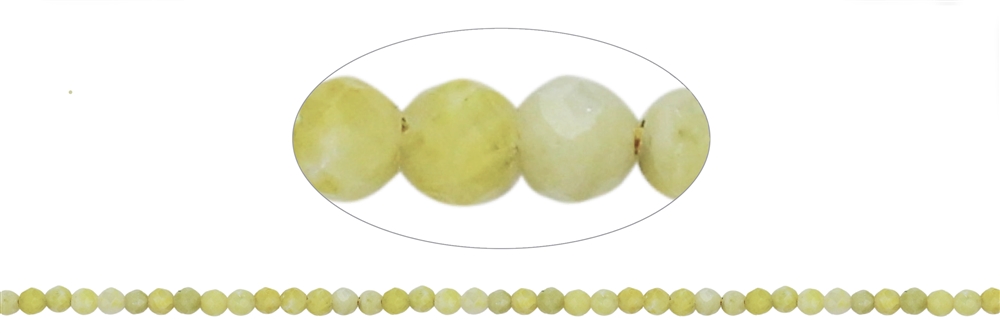 strand of beads, lizardite, faceted, 02-03mm (39cm)