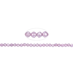 145500110021 Strang Kugeln, Cubic Zirkonia pink (synt.), facettiert, 02,0mm (38cm) | Marco Schreier