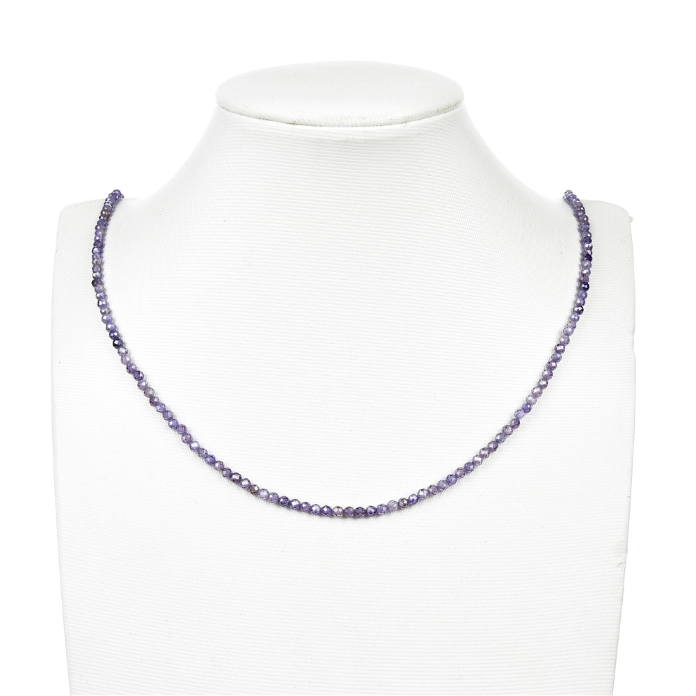 Strand of beads, Cubic Zirconia violet (synt.), faceted, 02,0mm (38cm)