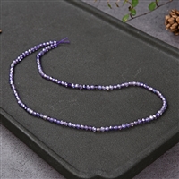 Fili di perline, Zircone cubico viola (sint.), sfaccettato, 02,0mm (38cm)