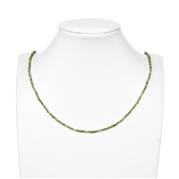 Strand of beads, Cubic Zirconia green (synt.), faceted, 03mm (38cm)