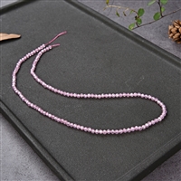 Fili di perline, Zircone cubico rosa (sint.), sfaccettato, 02,5mm (38cm)