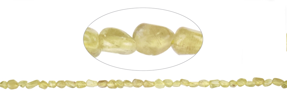 Strang Trommelsteine, Apatit (gelb), 05-08 x 05-06mm