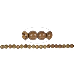 145810100720 Rang de collier boules, noyer-"Jaspis", 08mm (39cm) | Marco Schreier