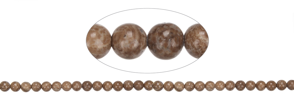 Strand of balls, aragonite (oak mountain), 05mm