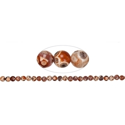 146260100720 Rang de collier boules, Agate (Agate de Mongolie), 08mm (38cm) | Marco Schreier