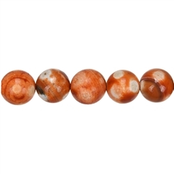 146260101120 Rang de collier boules, Agate (Agate de Mongolie), 14mm (38cm) | Marco Schreier