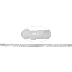 146300401520 Strand cylinder/heishi, Mother of Pearl (light), 02 x 03 mm (39cm) | Marco Schreier