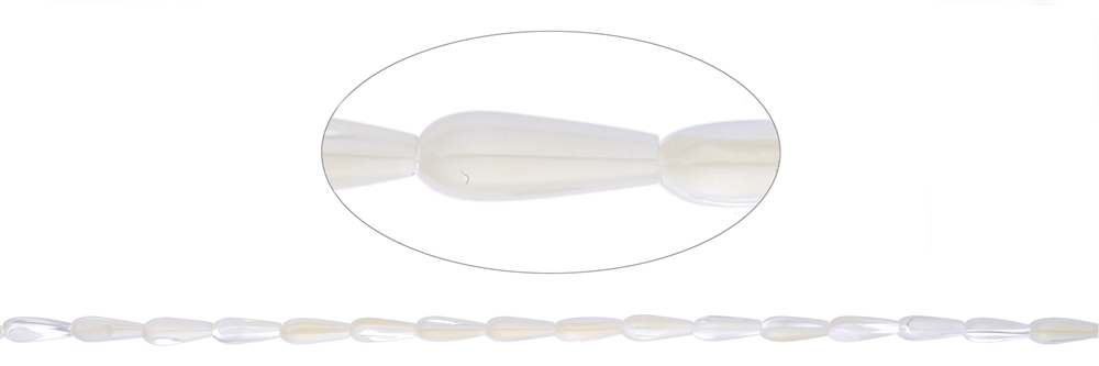 Drop strand, Mother of Pearl (light), 15 x 06mm