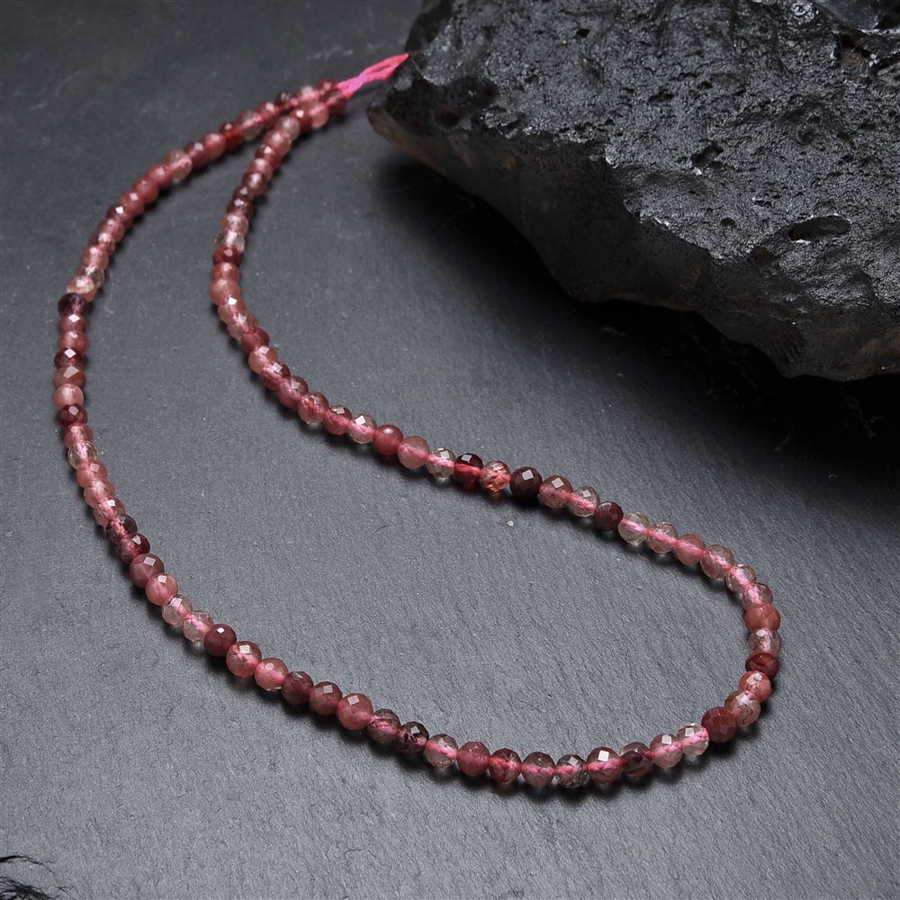 String Beads Andesine, 04mm, faceted (39cm)