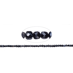 146360208420 Strand cube, black Agate (dyed), faceted, 04mm (38cm) | Marco Schreier