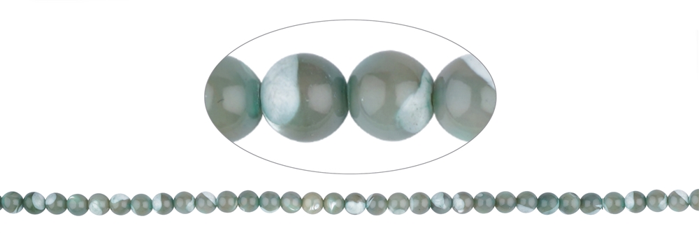 String Beads, Mother of Pearl (green), 06mm