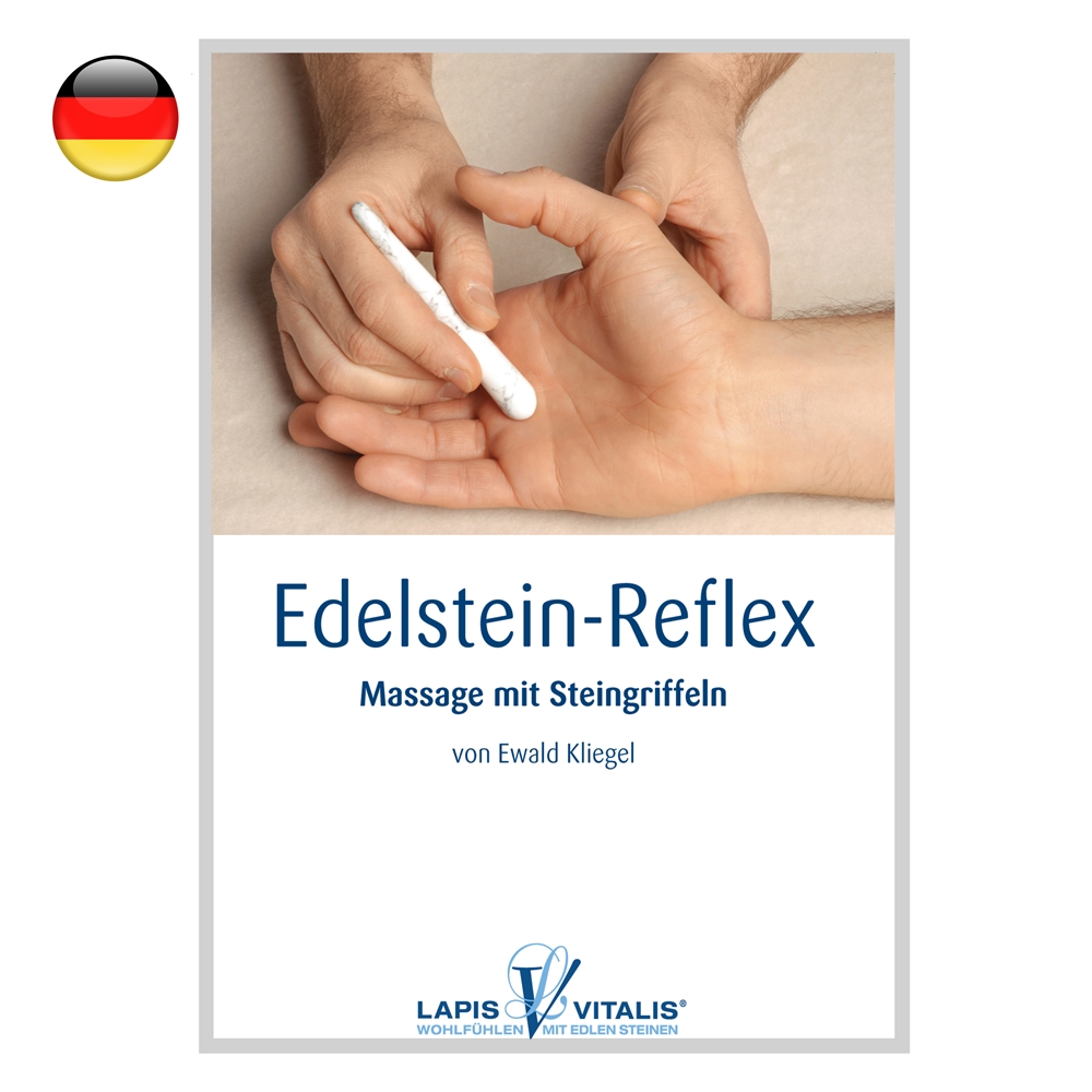 Accompanying booklet "Gemstone Reflex - Massage with Stone Wands" (German)