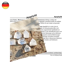 1502102000 Mineral Card Apophyllite (PU with 10 pieces) | wholesaler gems & healing stones