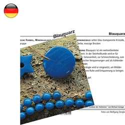 1503902000 Mineralienkarte Blauquarz  (VE mit 10 Stück) | Edelsteine, Heilsteine & Schmuck