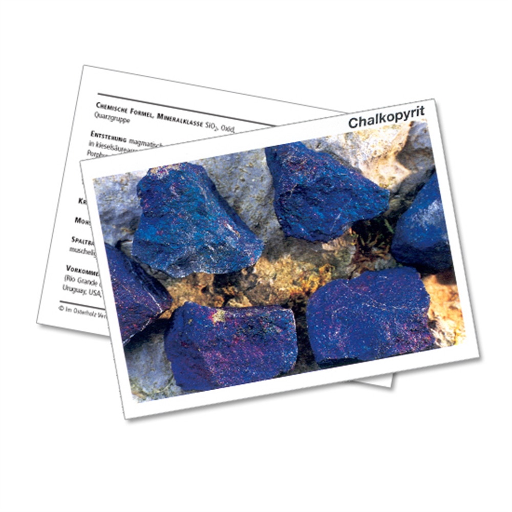 Mineralienkarte Chalcopyrit  (VE mit 10 Stück)