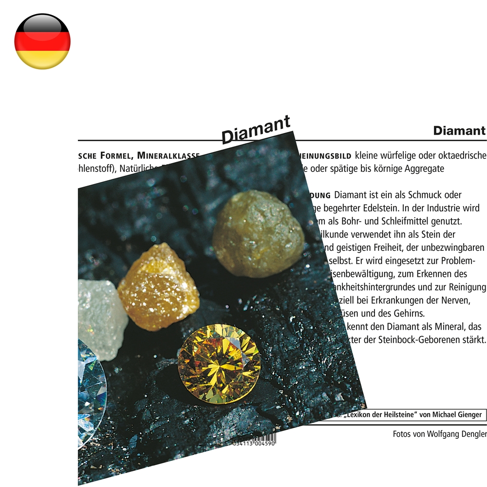 Mineralienkarte Diamant  (VE mit 10 Stück)