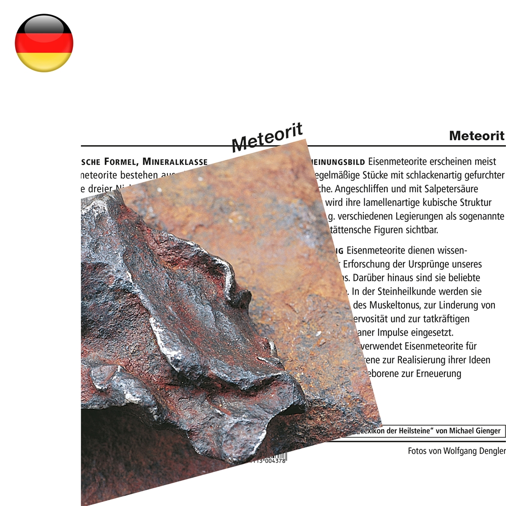 Mineralienkarte Meteorit  (VE mit 10 Stück)