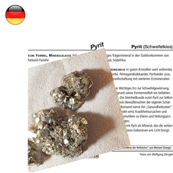 1512402000 Mineralienkarte Pyrit  (VE mit 10 Stück) | GH Edelsteine, Heilsteine & Schmuck