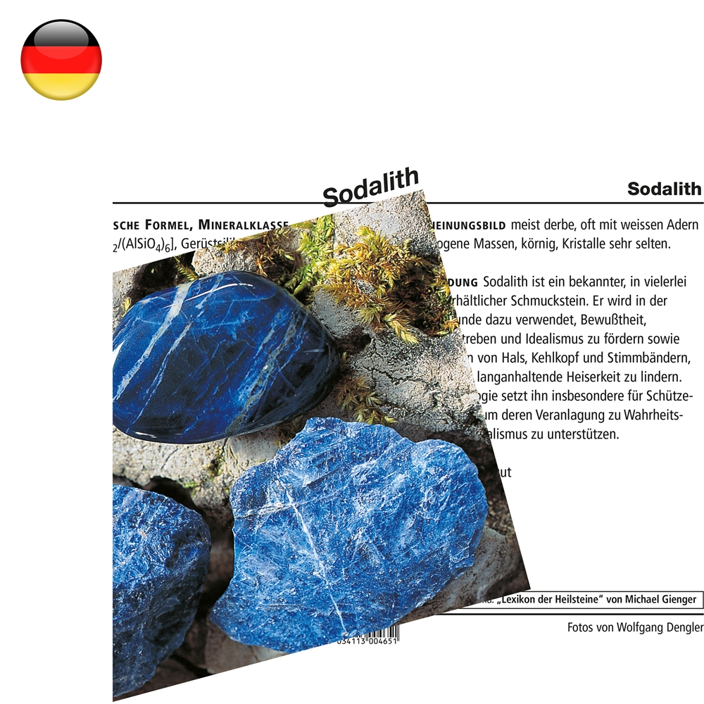Mineralienkarte Sodalith  (VE mit 10 Stück)