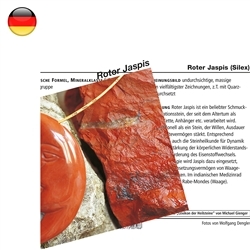 1516502000 Jasper (red) Mineral Card (PU with 10 pieces) | gems, healing stones & jewelry