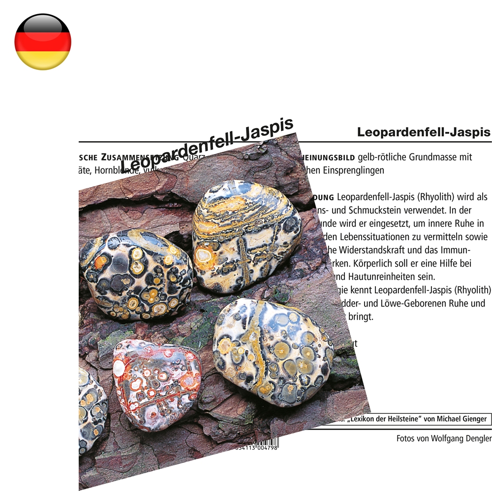Carta minerale diaspro leopardato (PU con 10 pezzi)