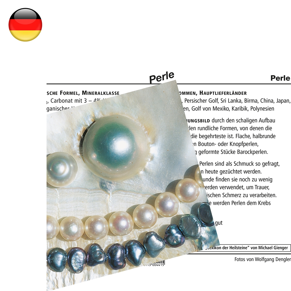 Mineralienkarte Perle  (VE mit 10 Stück)