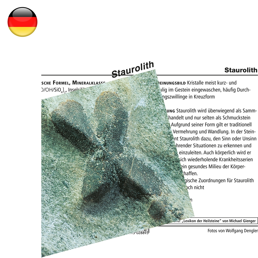 Mineralienkarte Staurolith  (VE mit 10 Stück)