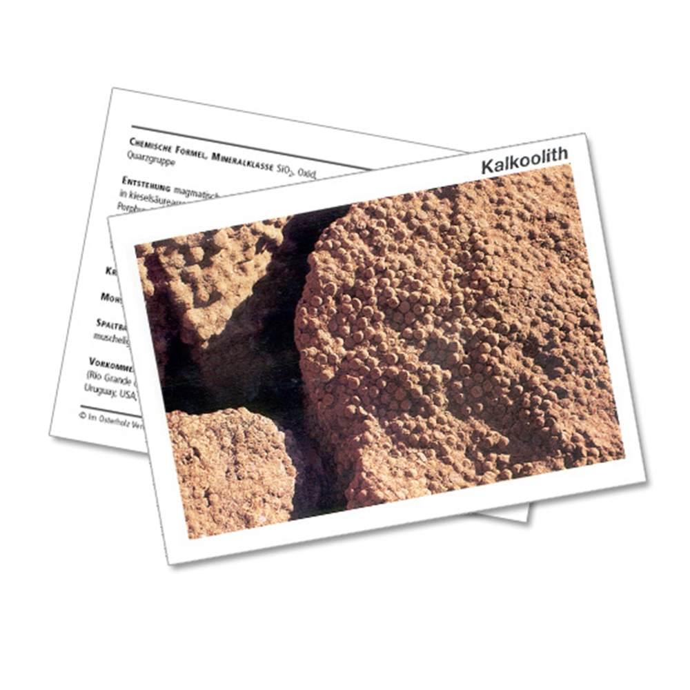Mineralienkarte Kalkoolith  (VE mit 10 Stück)