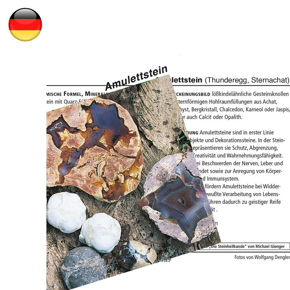 Mineralienkarte Amulettstein  (VE 10 Stück)