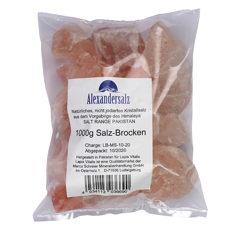Alexandersalz Brocken (1kg) in Folie | Schreier Edelsteine, Heilsteine & Schmuck