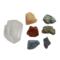 Paquet de 6 sets de collection de pierres précieuses, fossiles & minéraux