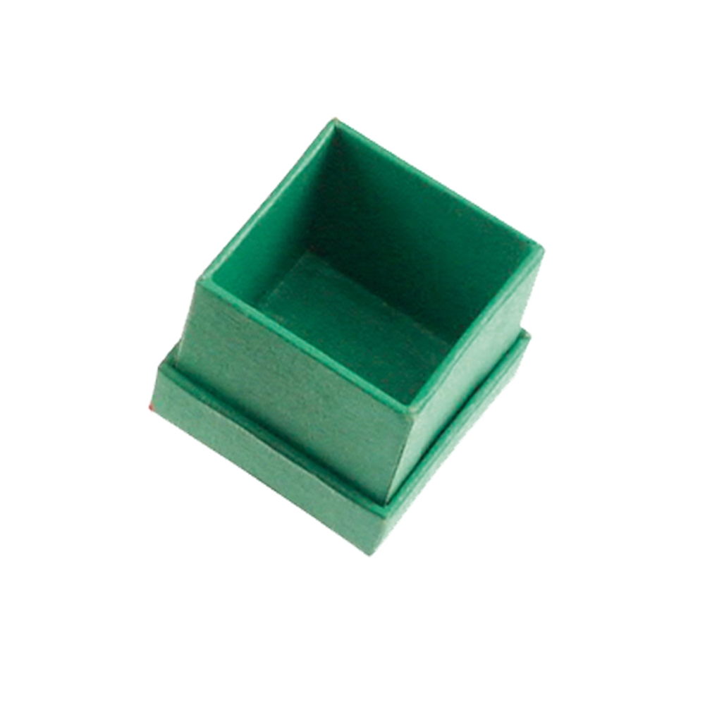  Jewelry box, 2,5 x 2,5cm, green (48 pcs./VU) Special price!