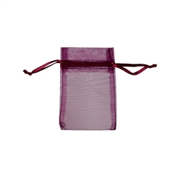 1801102301 Sacchetto in organza, 06 x 10 cm, rosso vino (50 pz./confezione) | Marco Schreier