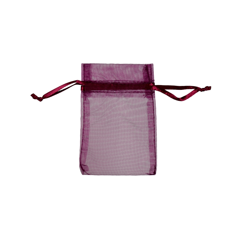Organza bag, 06 x 10cm, wine red (50 pcs./VE)