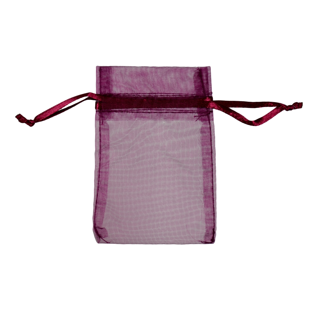 Organza bag, 10 x 14cm, wine red (50 pcs./VU)