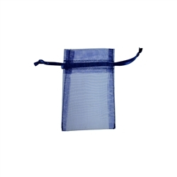 1801102401 Sacchetto in organza, 06 x 10 cm, blu scuro (50 pz./confezione) | Marco Schreier