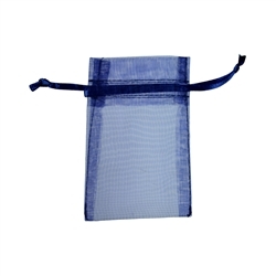 1801102402 Sacchetto in organza, 10 x 14 cm, blu scuro (50 pz./confezione) | Marco Schreier